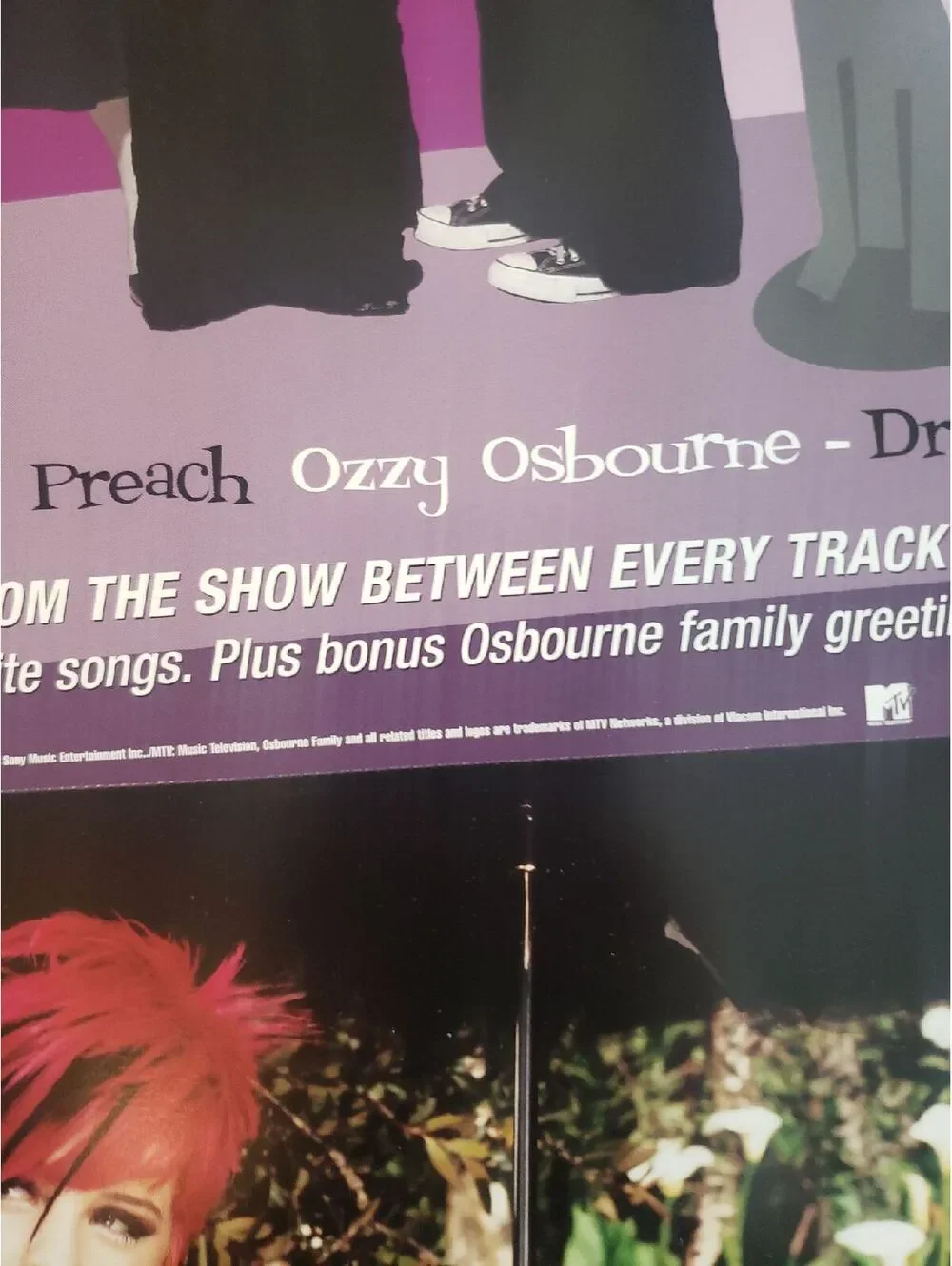 The Osbournes TV Promo Poster & Kelly 02 Ozzy Sharon Jack